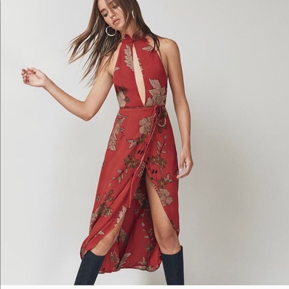 Reformation Chai Mandarin Dress RARE
